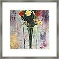 Flowers And Fish Framed Print