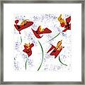 Flowers In The Wind Framed Print