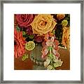 Flowers In Vase Framed Print