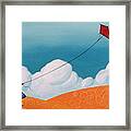 Flying With Becky - Whimsical Landscape Framed Print