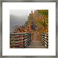 Foggy Fall Trail Framed Print