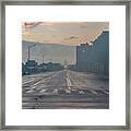 Foggy Fisher Color Framed Print