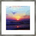 Folly Beach South Carolina Sunrise Framed Print