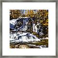 Foncouverte's Waterfall In Autumn - Southern French Alps Framed Print