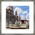 Fontana Del Moro.rome Framed Print