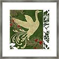 Forest Holiday Christmas Goose Framed Print