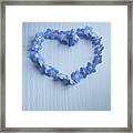 Forget Me Not Heart Framed Print