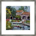 Fountain At San Juan Capistrano Framed Print