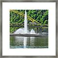 Fountain In Pittsburgh Framed Print