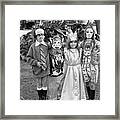Four Girls In Halloween Costumes, 1971, Part One Framed Print
