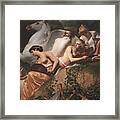 Four Muses And Pegasus Framed Print