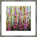 Foxgloves Large Painting Framed Print
