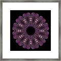 Fractal Wreath-32 Violet T-shirt Framed Print