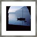 Framed Blue Lake Framed Print