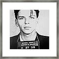 Frank Sinatra Mugshot Framed Print