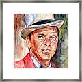 Frank Sinatra Portrait Framed Print