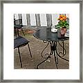 Free Seats In A Street Cafe Framed Print