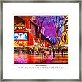 Fremont Street Experience Poster Print Framed Print