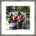 French Accordion Music Streets Of Paris Framed Print