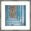 French Blue - Paris Door Framed Print