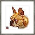 French Bulldog Pop Art - 0755 Wb Framed Print
