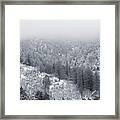 Fresh Snow In Cheyenne Mountain Toned Color Framed Print