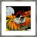 Frisky Autumn Eve - A Folkartmama - Folk Art Framed Print