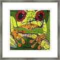 Frog On Gingko Framed Print