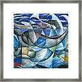 Frolicking Whales Framed Print