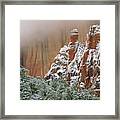 Frosted Cliffs In Zion Framed Print