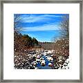 Frosted River Grass Framed Print