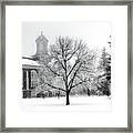 Frosted Tree And The Tabernacle Framed Print