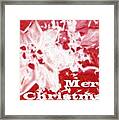 Frosty Floral Merry Christmas Framed Print