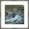Frozen Waterfalls Framed Print