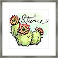 Inspirational Flower Cactus Framed Print