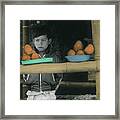 Fruit Vendor-signed-#061 Framed Print