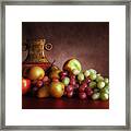 Fruit With Vase Framed Print