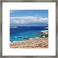 Ftenagia Beach On Halki Framed Print