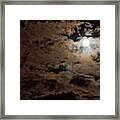 Full Moon Cloudy Night Framed Print