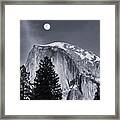 Full Moon, Half Dome Framed Print