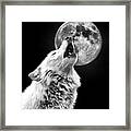 Full Moon Howl Framed Print
