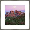Full Moon Over Cathedral Rock Framed Print