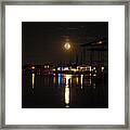 Full Moon Over Marina Framed Print