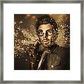 Funny Male Beauty And Fashion Nerd Framed Print