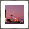 Funtown Pier At Sunset Iii - Jersey Shore Framed Print