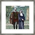 Galileo And His Daughter Maria Celeste Framed Print