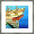Galleon On The Reef 2 Filtered Framed Print