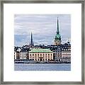 Gamla Stan Stockholm's Entrance By The Sea Framed Print