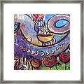 Ganesha With Poppies Framed Print