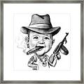 Ganster Child Caricature Framed Print